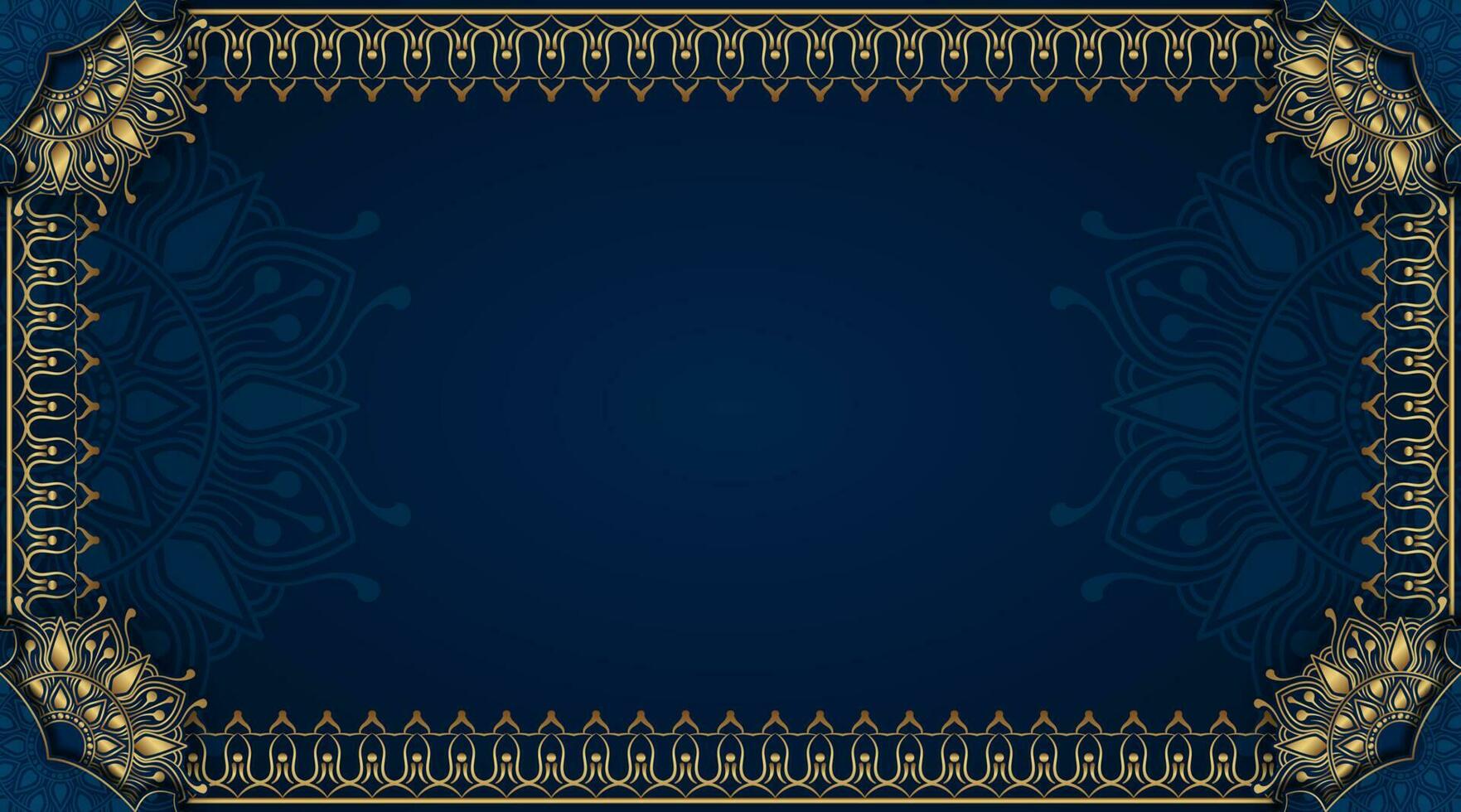 luxury background with golden mandala ornament vector