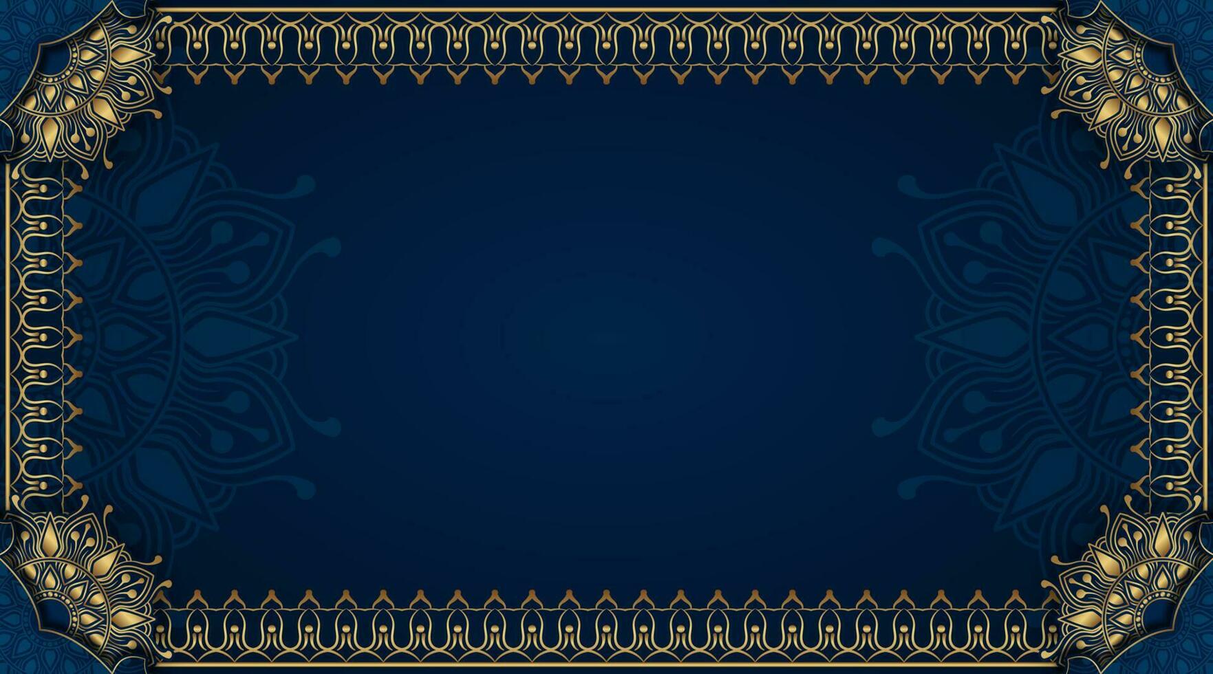 fondo de lujo con adorno de mandala dorado vector