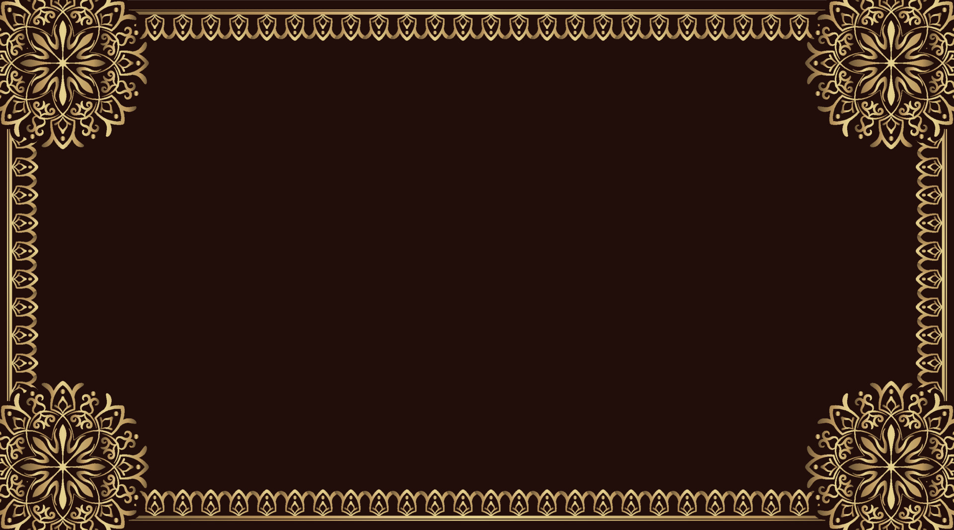 Brown background with golden mandala frame 24627252 Vector Art at Vecteezy