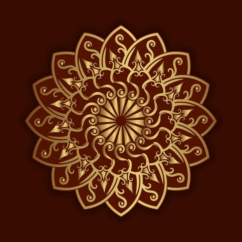 mandala vector, gold ornament, border decoration vector