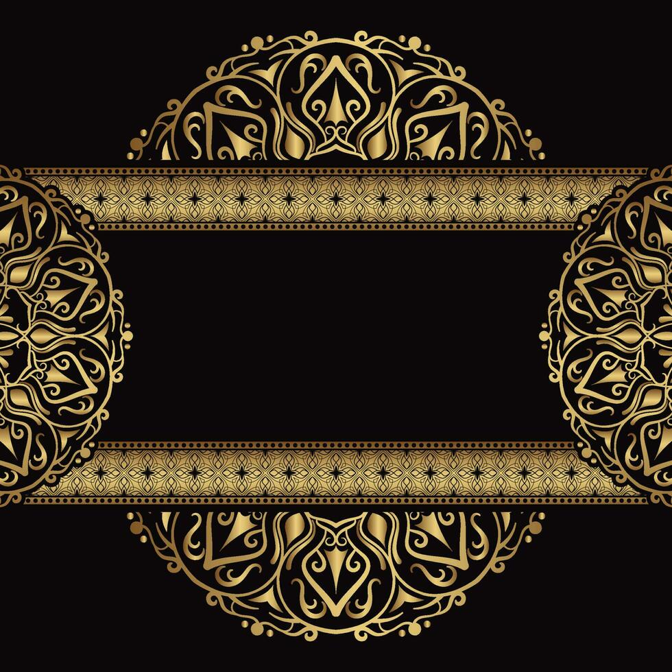 luxury background, with gold mandala decoration vector