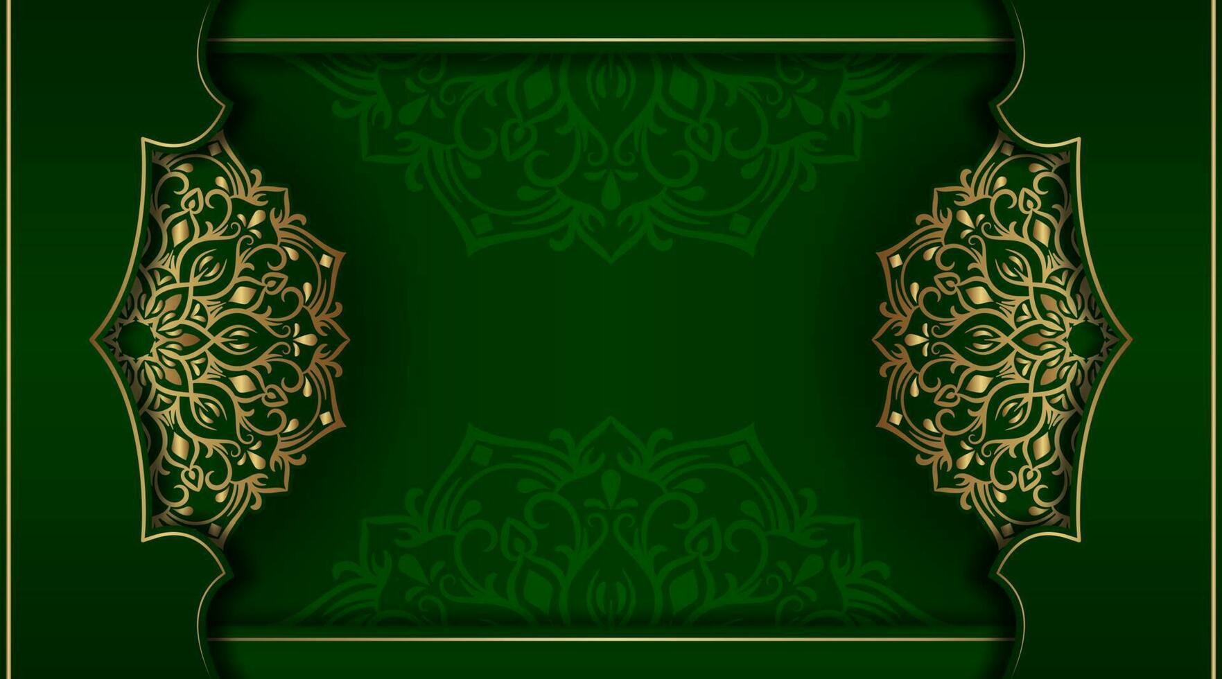 luxury background with golden mandala ornament vector