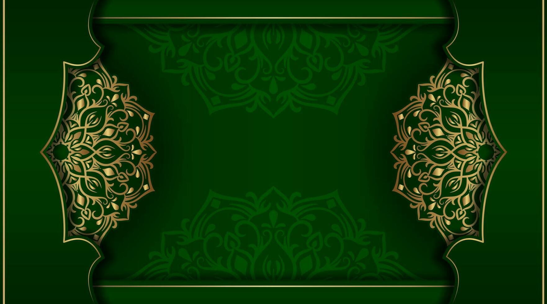 luxury background with golden mandala ornament vector