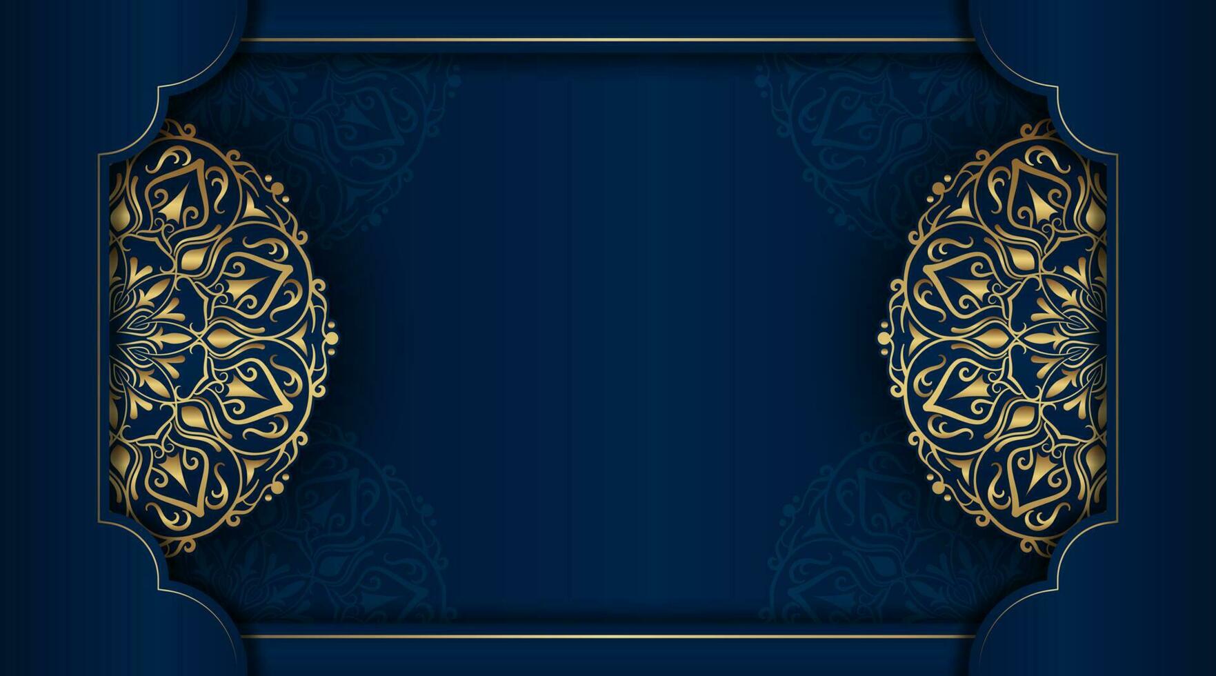 luxury background with golden mandala ornament vector