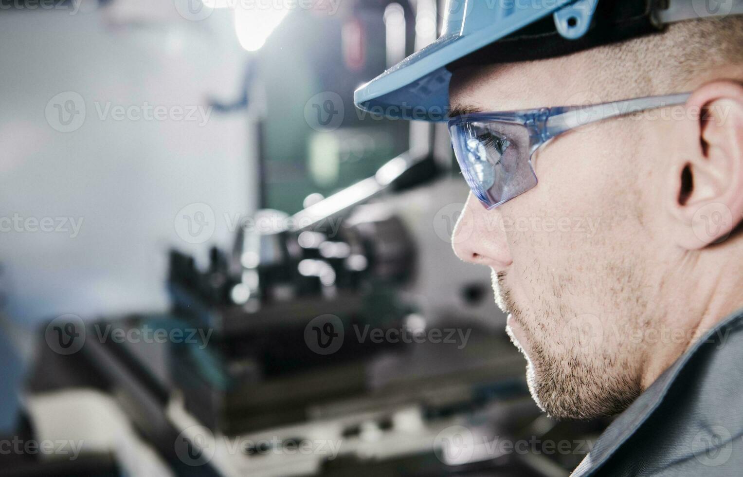 la seguridad lentes y difícil sombrero foto