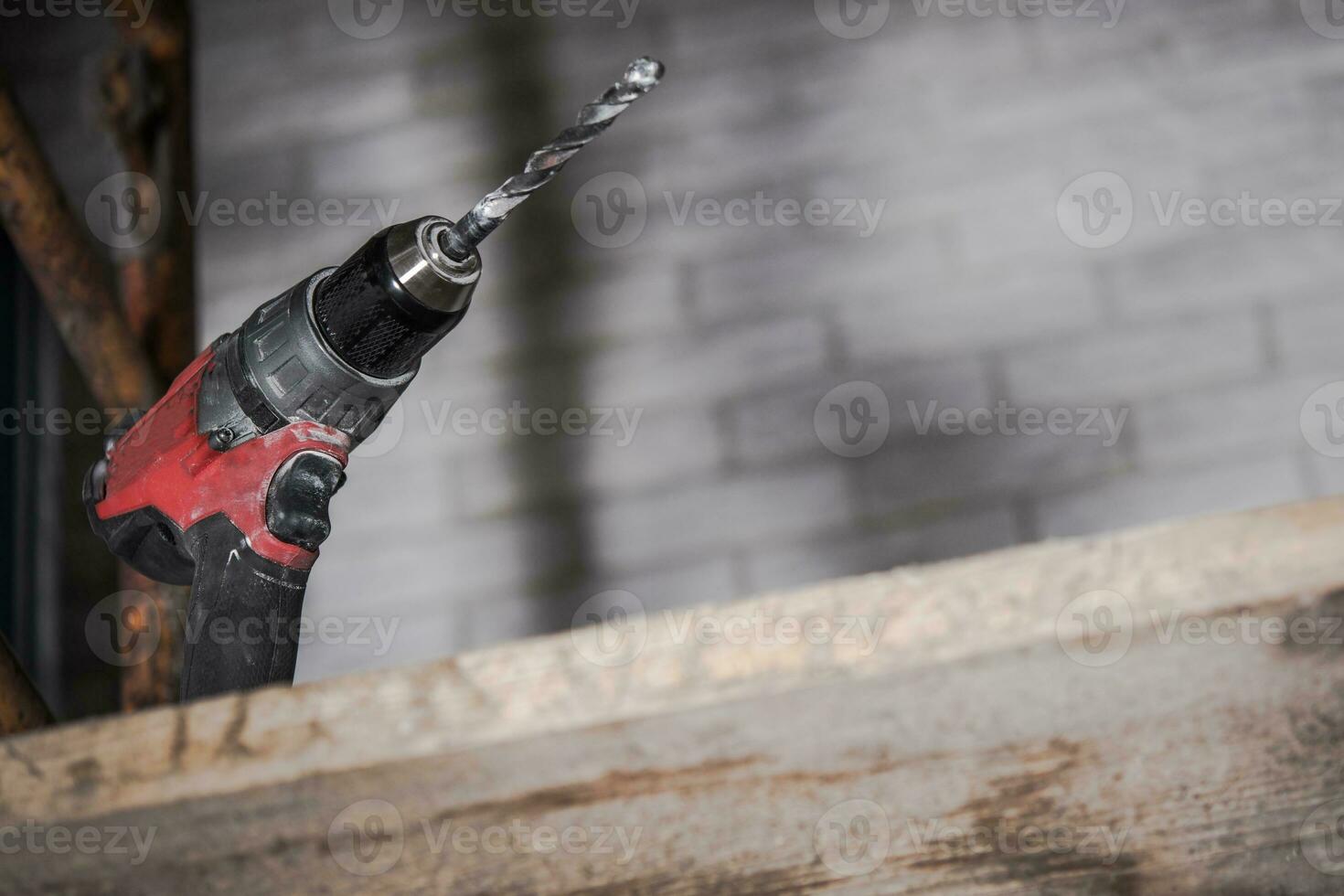 Drill Driver Tool on Scaffolding photo