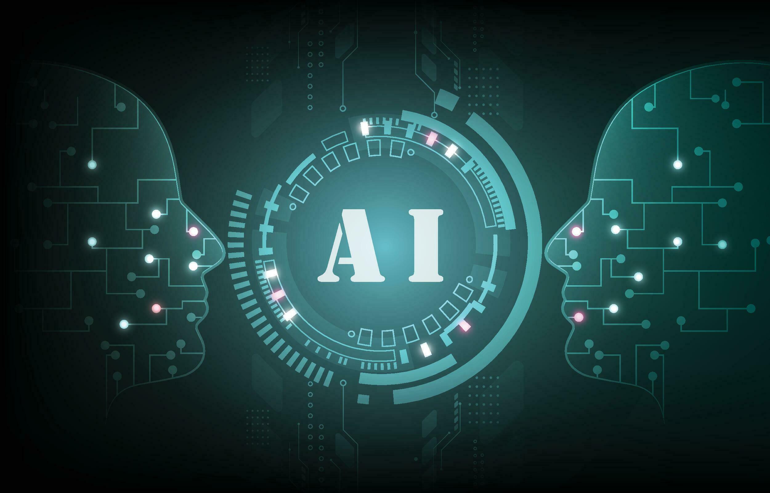 Technology vector background. artificial intelligence.computer network ...