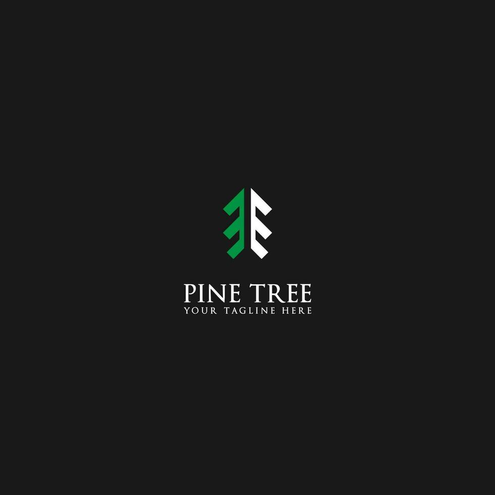 pino árbol logo vector