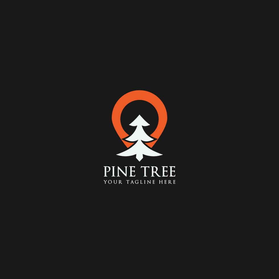 pino árbol logo vector