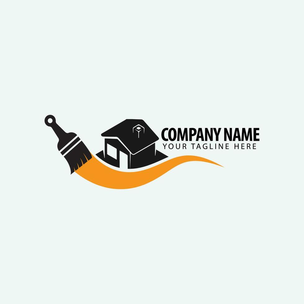 painting logo design vector