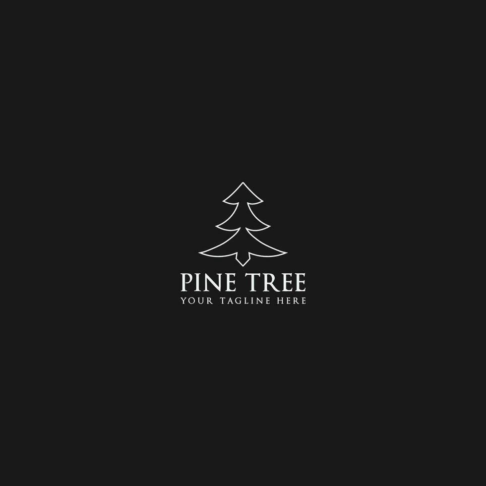 pino árbol logo vector