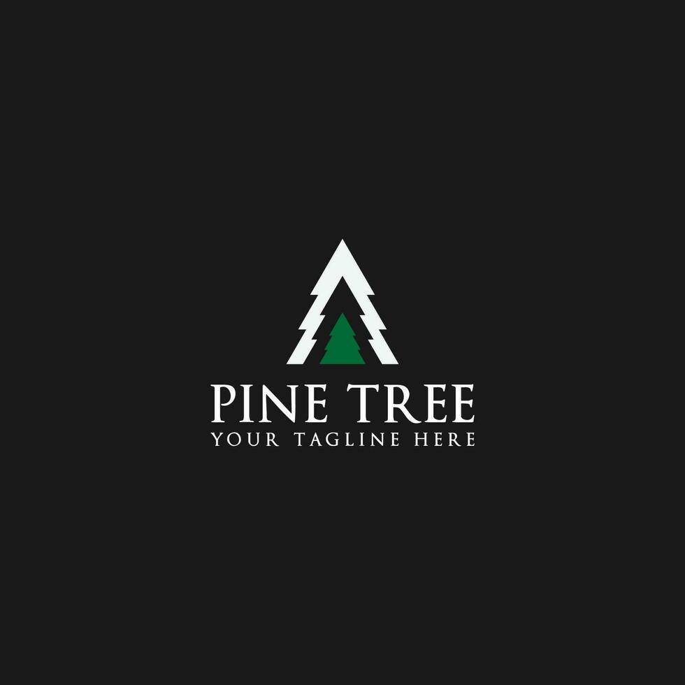 pino árbol logo vector