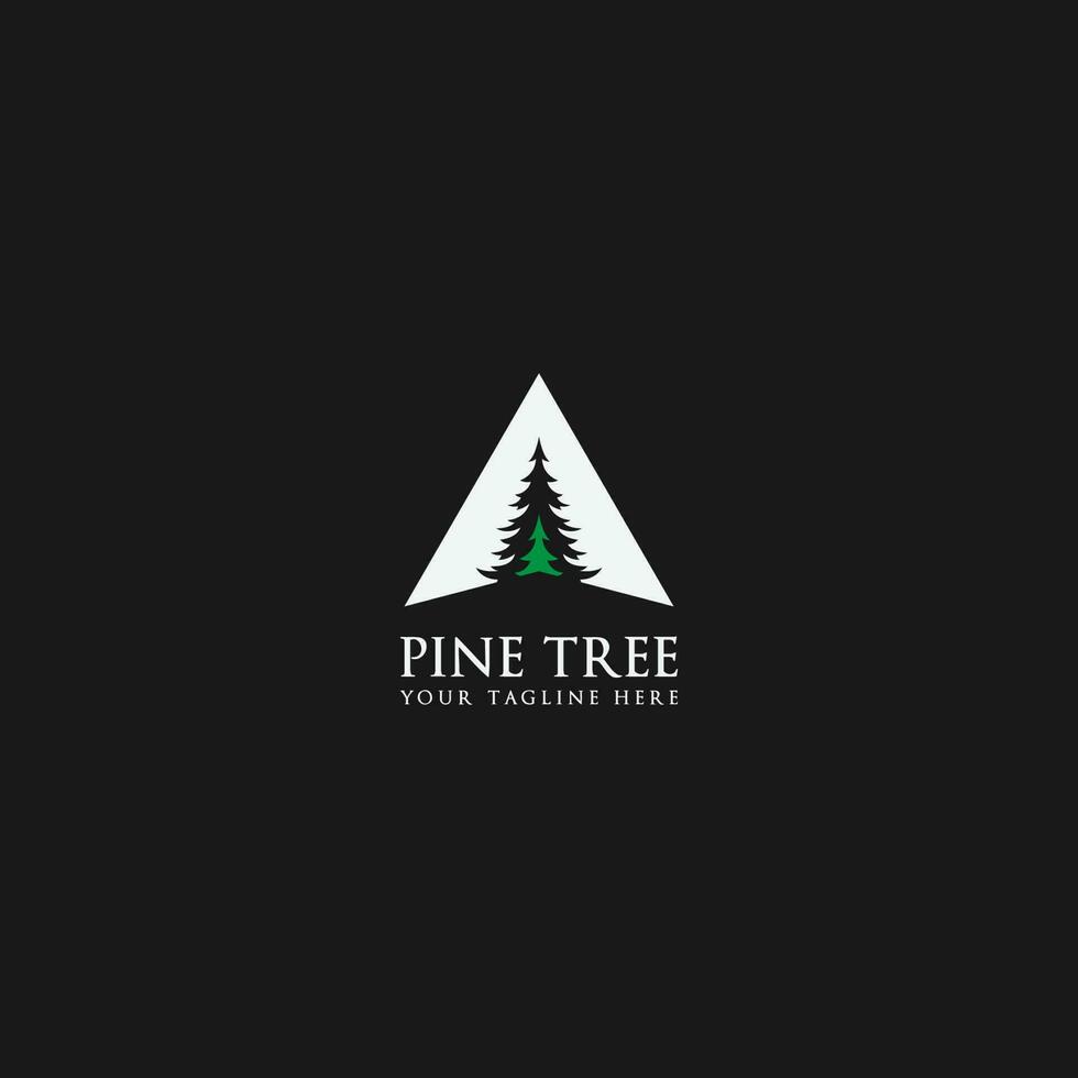 pino árbol logo vector