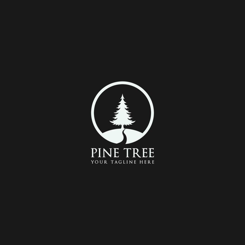 pino árbol logo vector