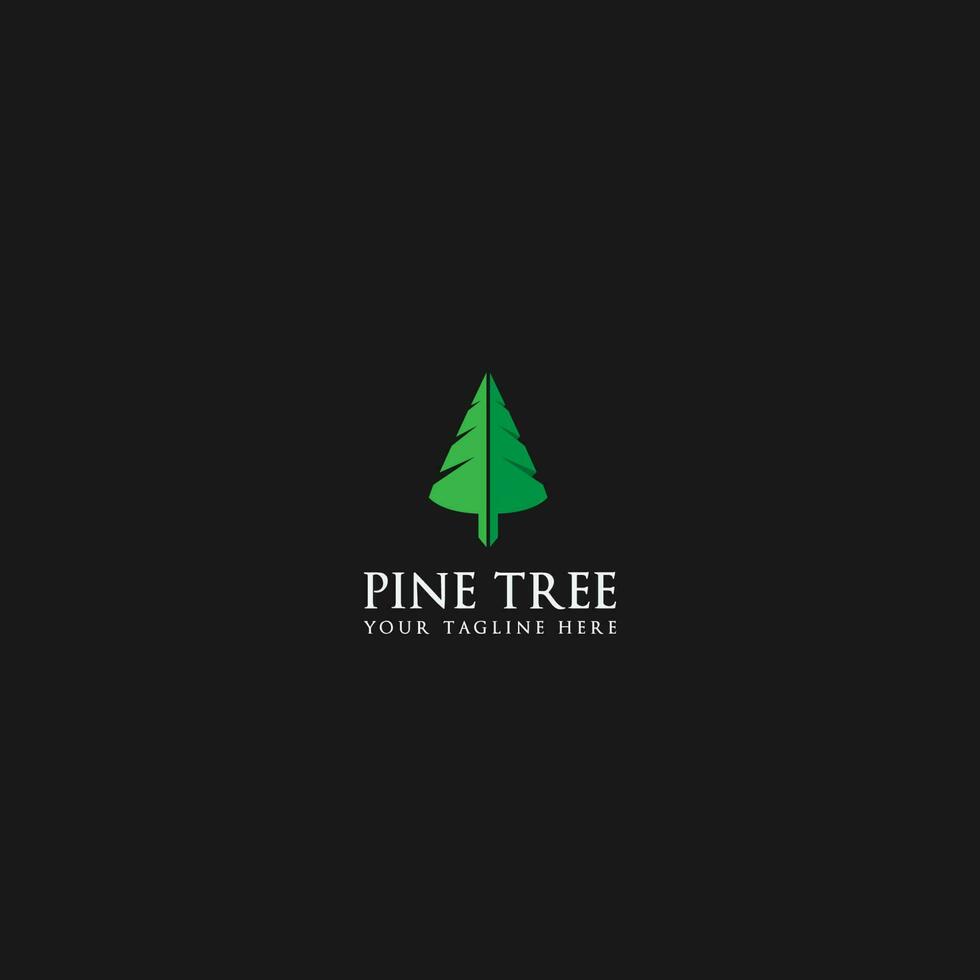 pino árbol logo vector