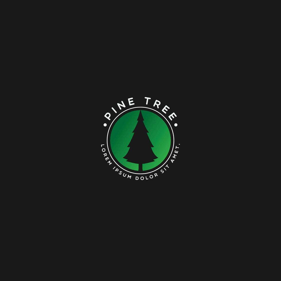 pine tree logo vector