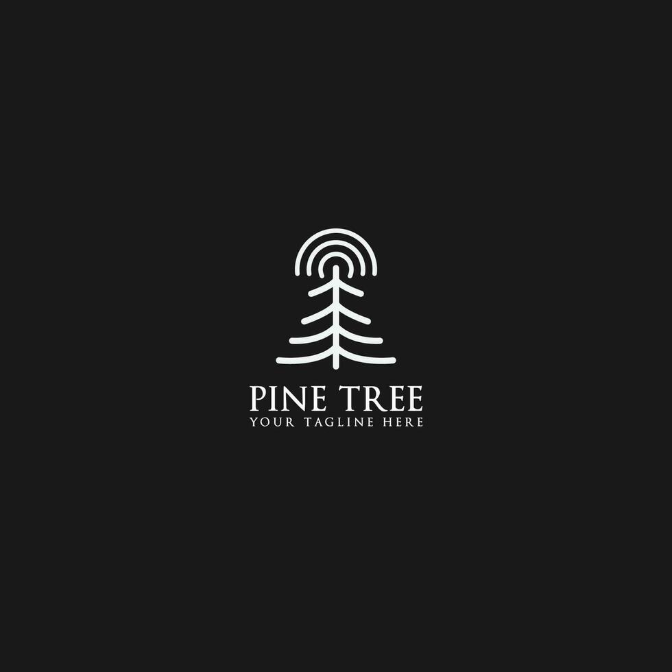 pino árbol logo vector