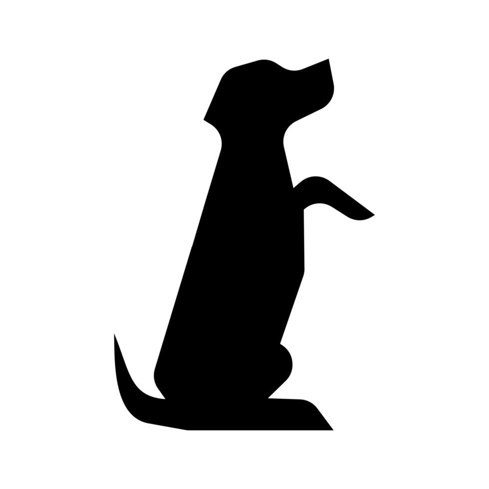 dog sitting icon  logo design vector