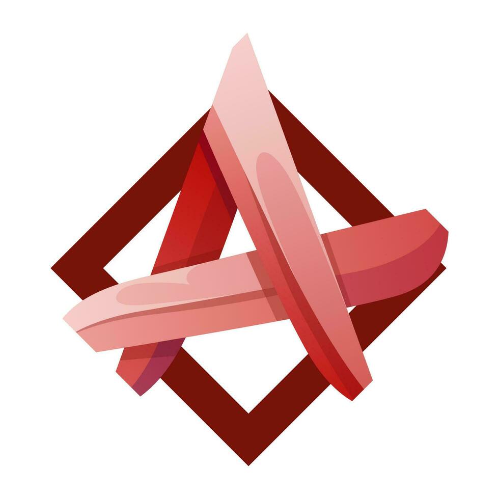 colorful abstract letter A logo design vector