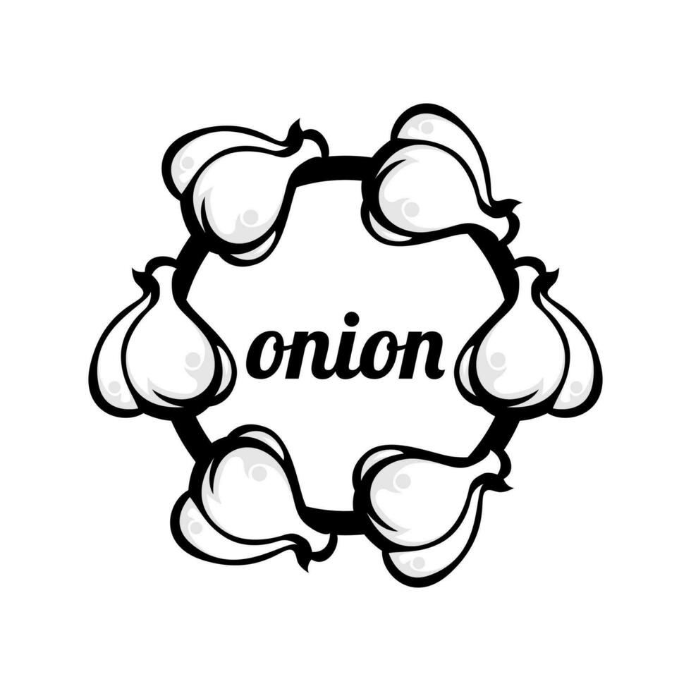 onion icon logo design template vector