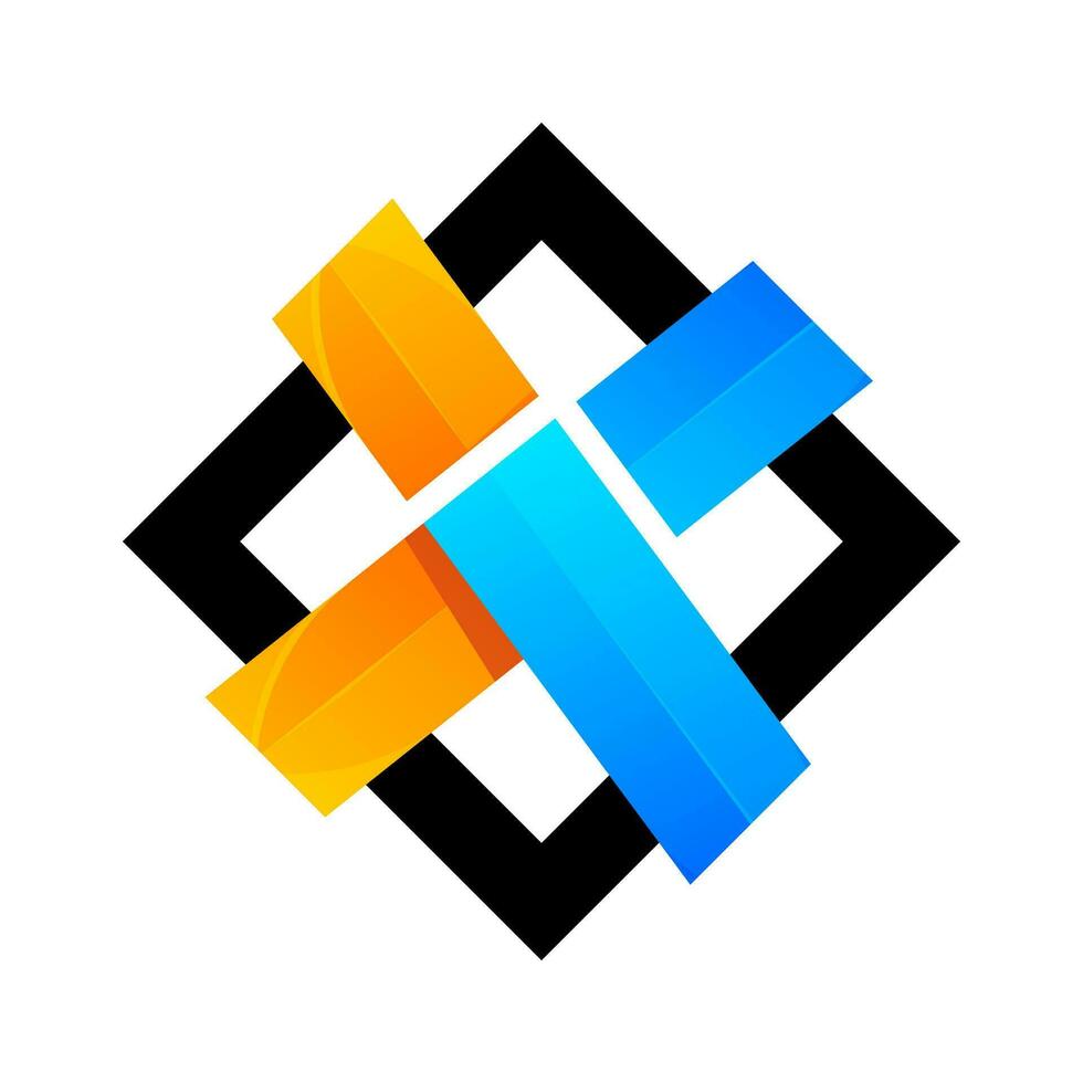 colorful abstract letter X logo design vector