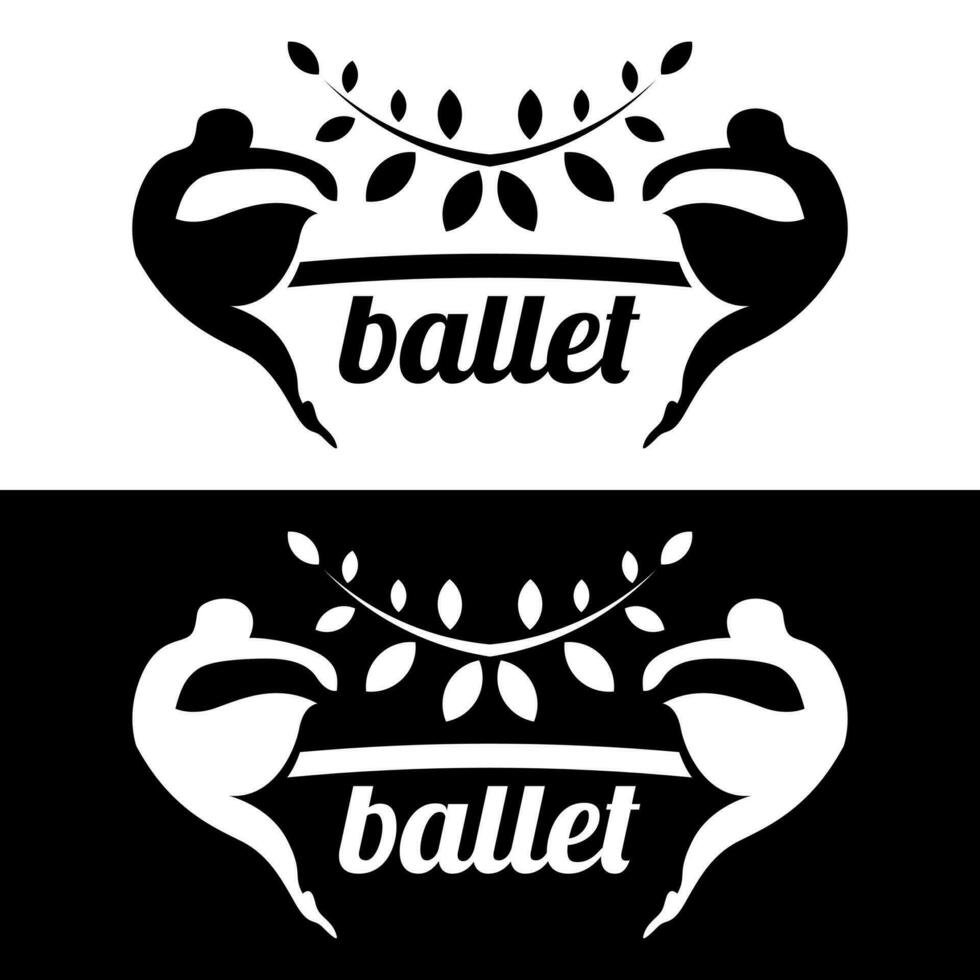 ballet icon logo design template vector