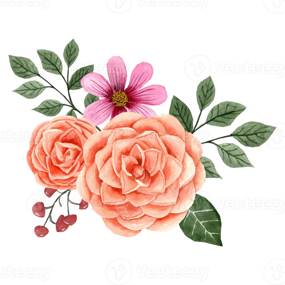 Flower bouquet, floral Clip art Element Transparent Background png