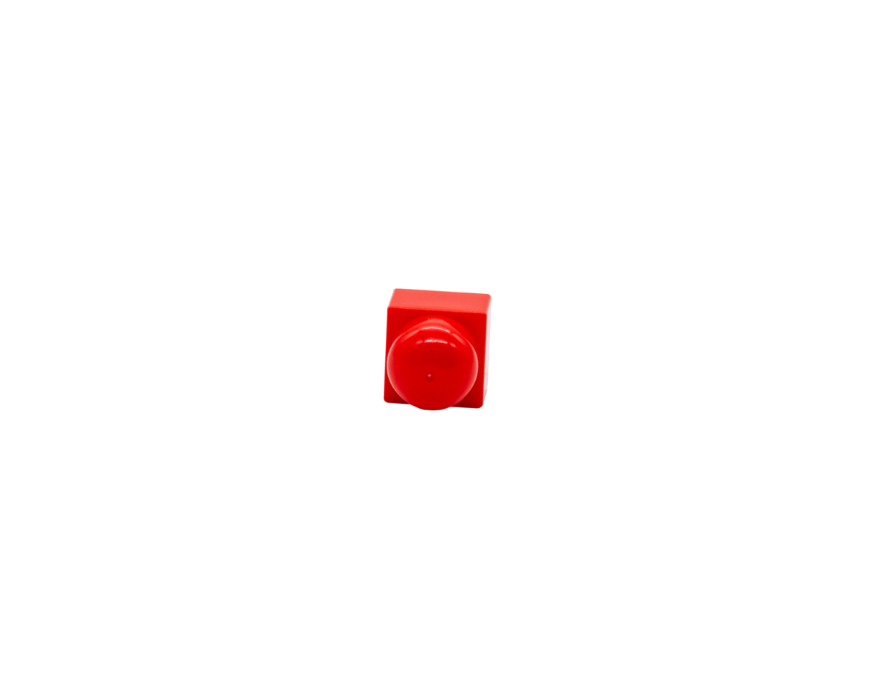 Children's toy construction set lego red without background. Detail of one section. Picture in high quality. Isolated. PNG