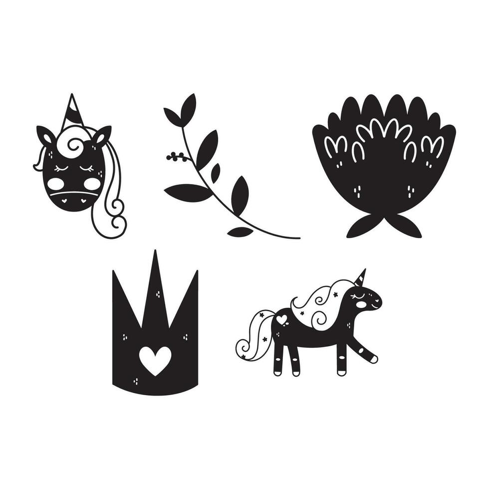 Stylish, fashionable and beautiful art illustrations vector