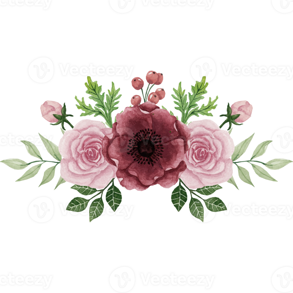 Flower bouquet, floral Clip art Element Transparent Background png