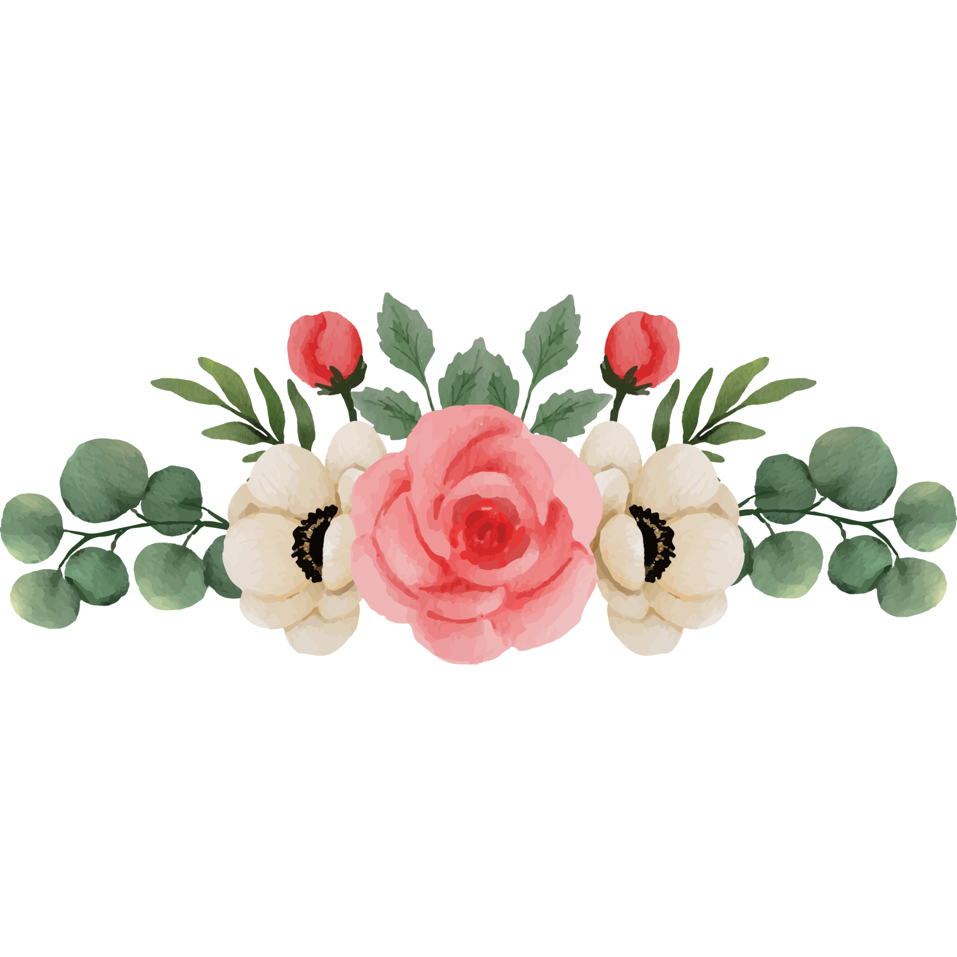 Flower pink rose, floral bouquet Clip art Element Transparent