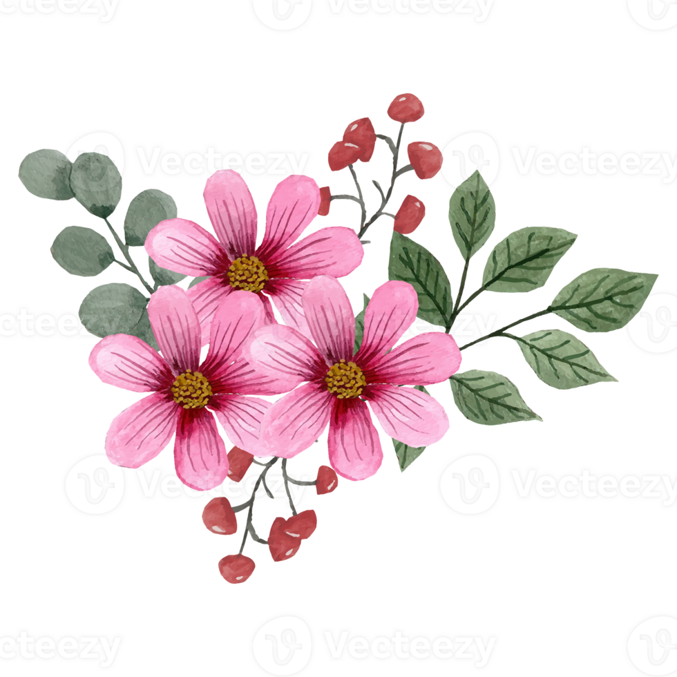 bloem boeket, bloemen klem kunst element transparant achtergrond png