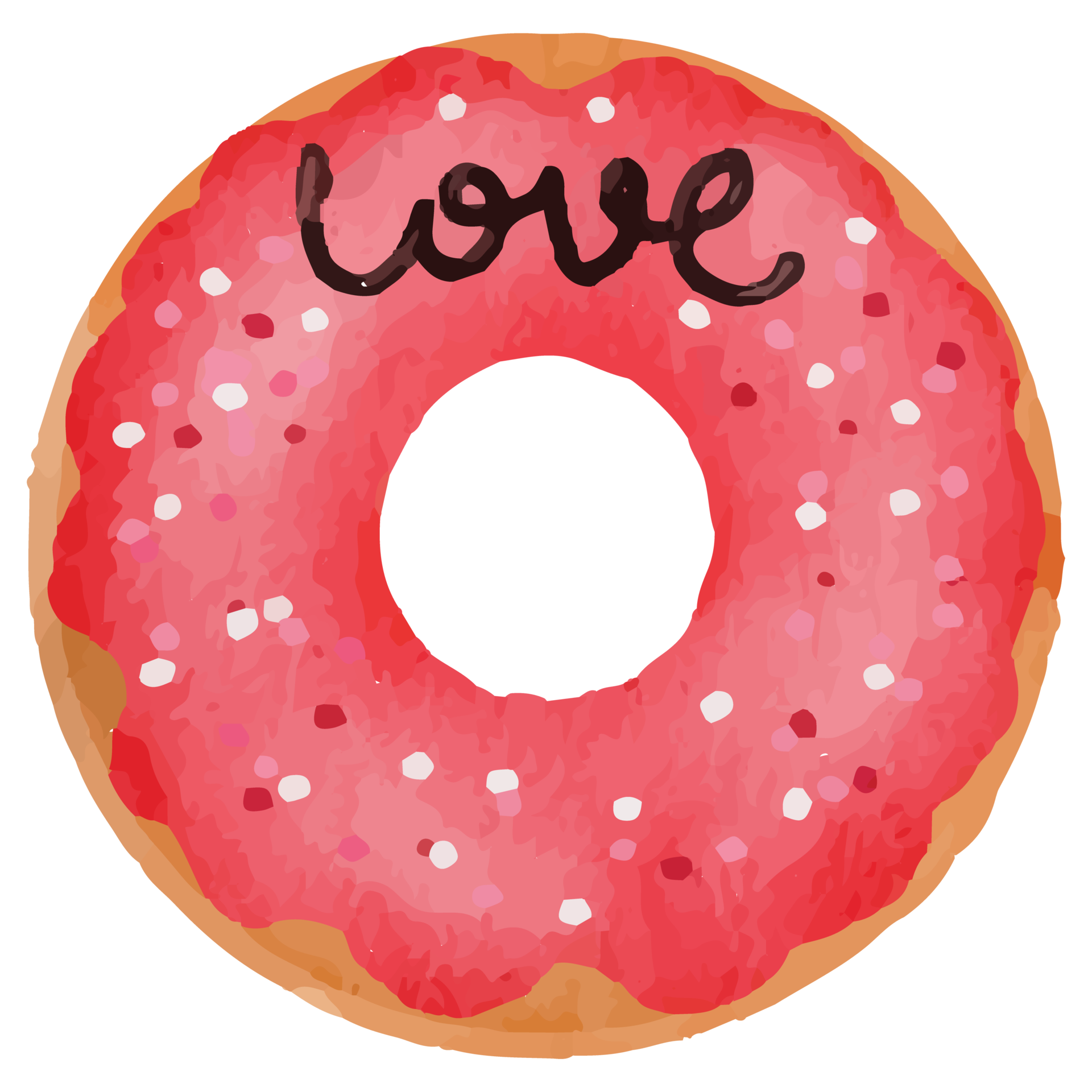 Love Donuts Sweet Desert Clip art Element Transparent Background
