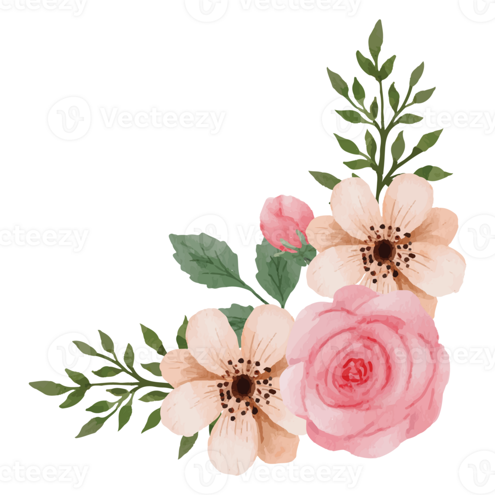 Flower pink rose, floral bouquet Clip art Element Transparent Background png