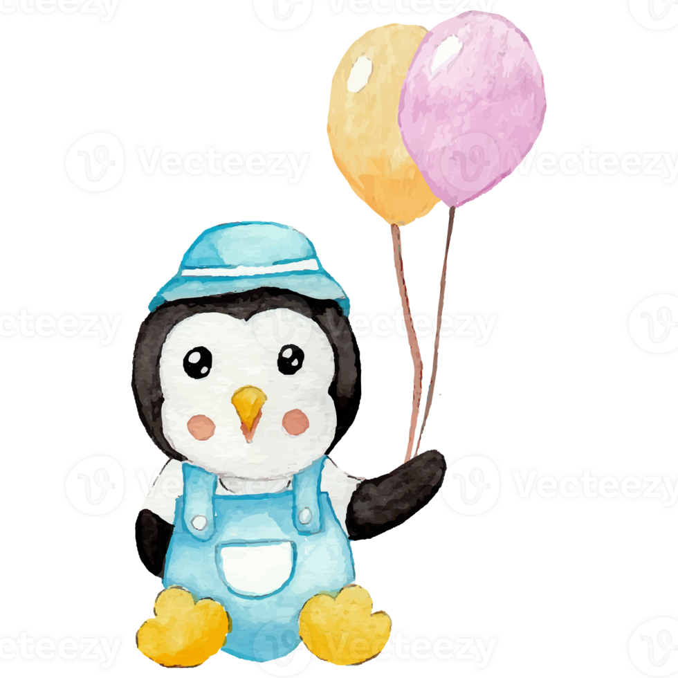 Cute penguin Clip art Element Transparent Background png