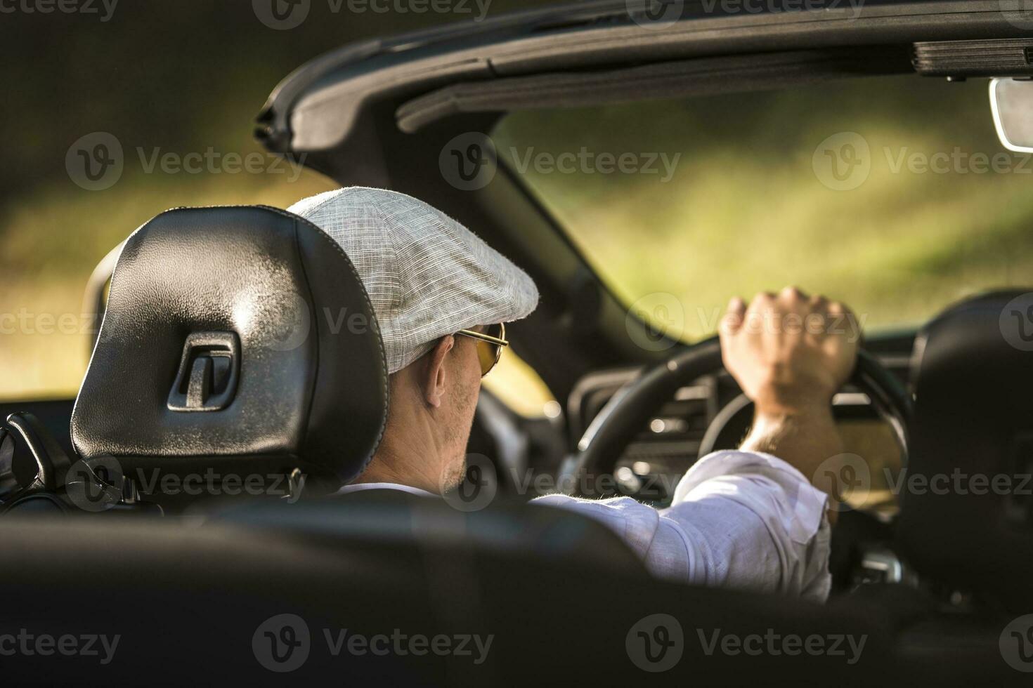 Convertible Car with Open Roof photo