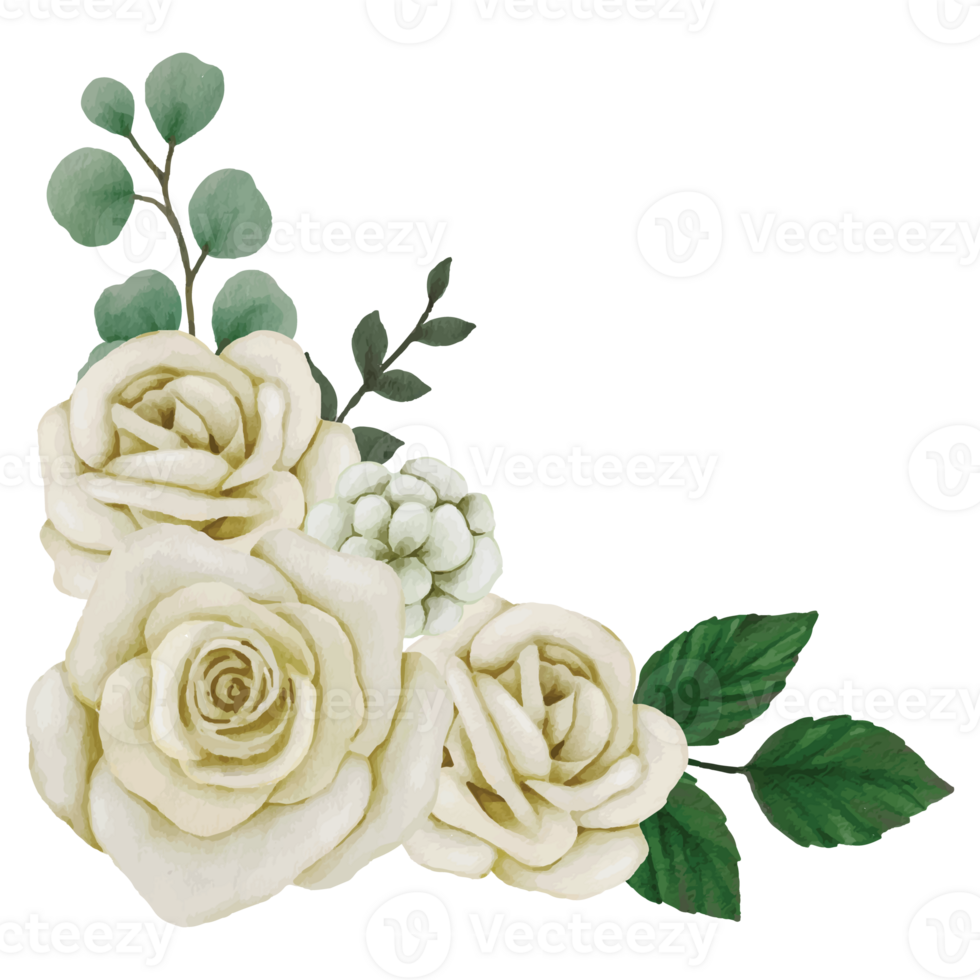 Flower white rose, floral bouquet Clip art Element Transparent Background png