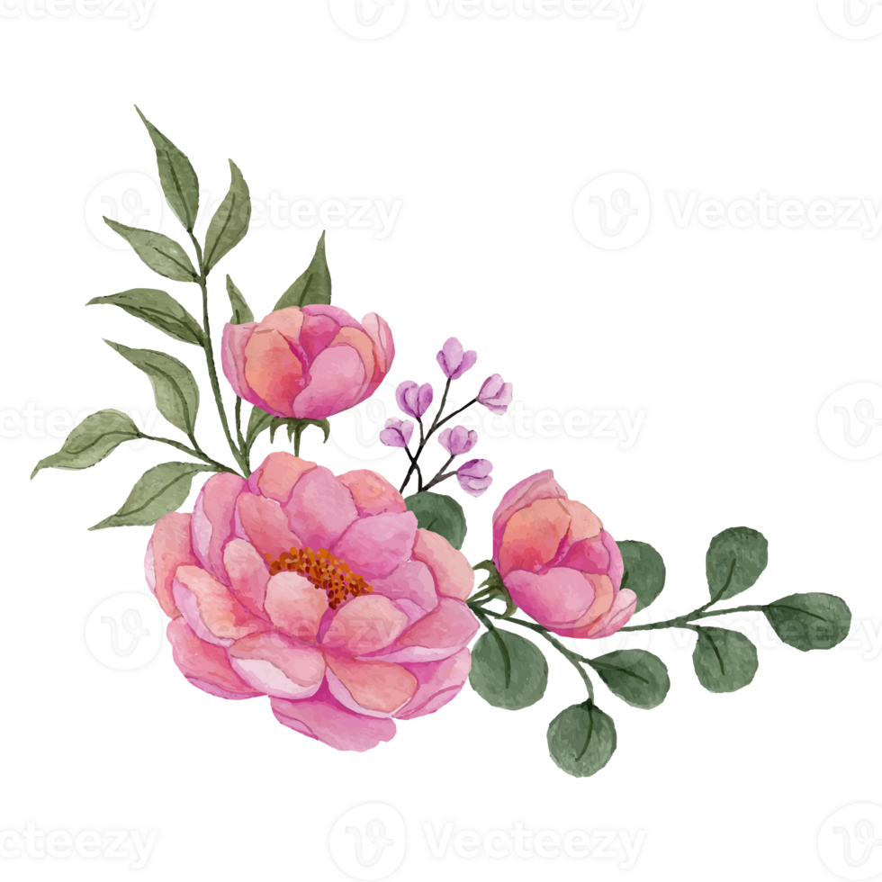 fleur bouquet, floral agrafe art élément transparent Contexte png