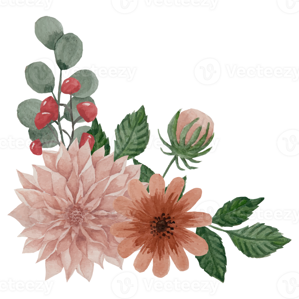 Flower bouquet, floral Clip art Element Transparent Background png