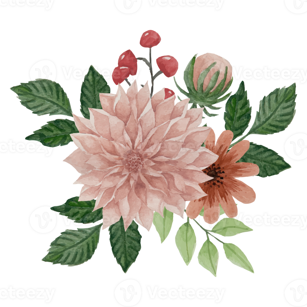 Flower bouquet, floral Clip art Element Transparent Background png