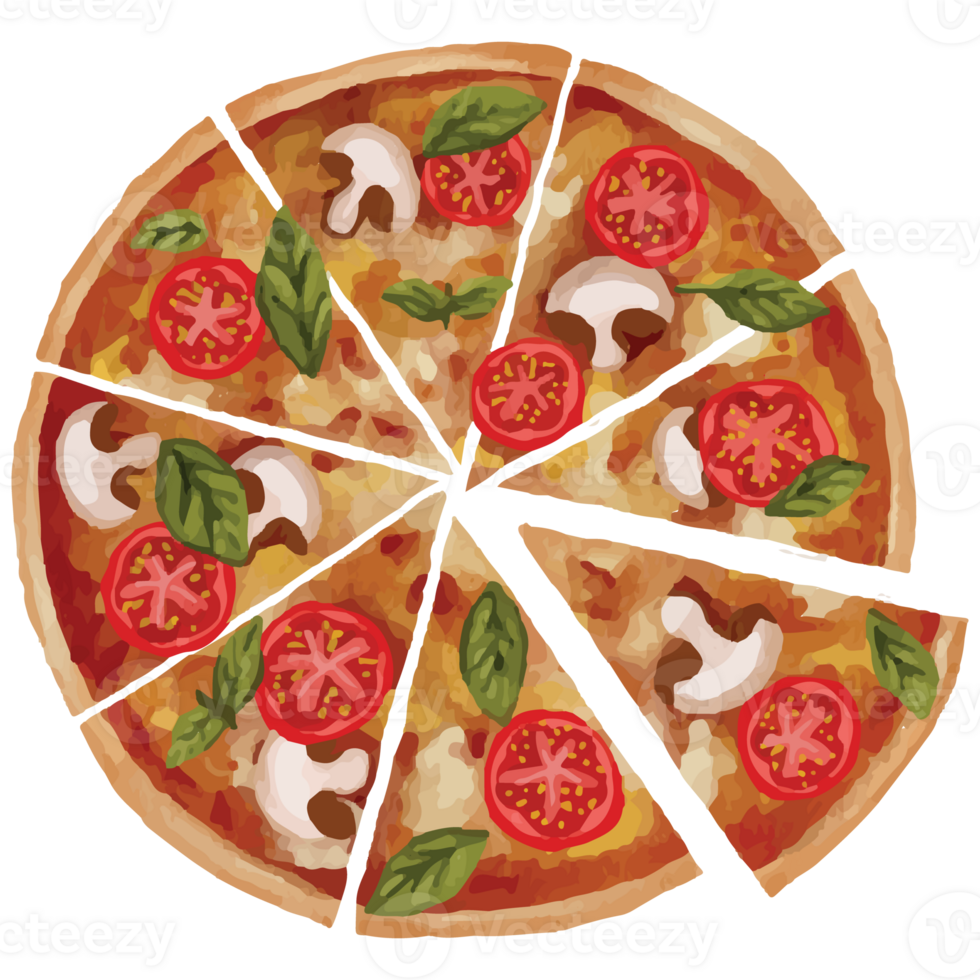 Pizza rápido comida acortar Arte elemento transparente antecedentes png