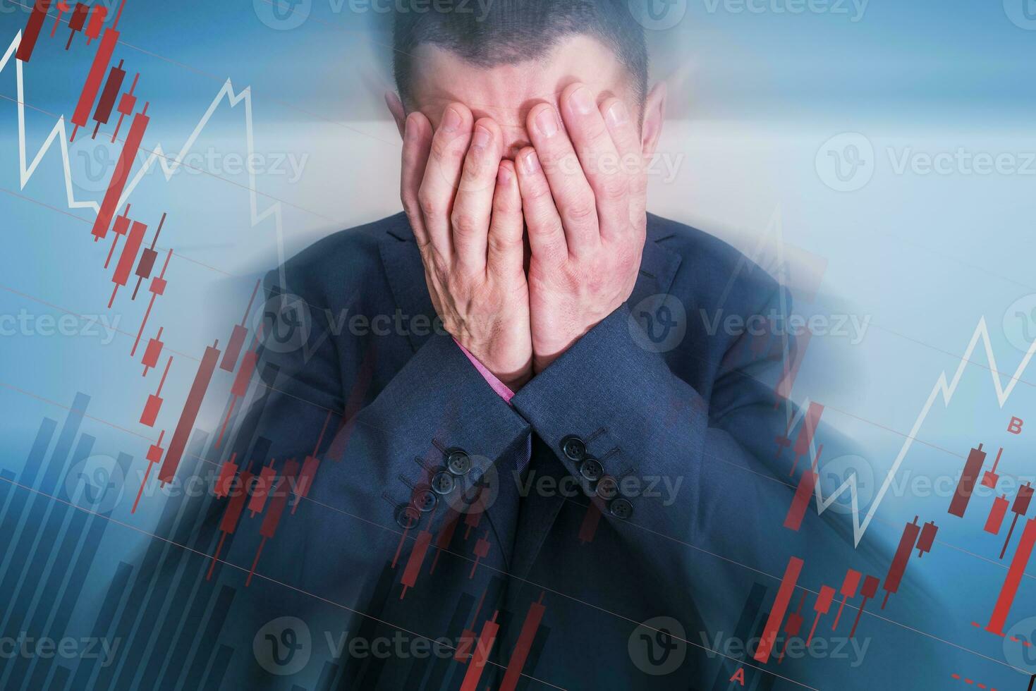 Broken Depressed Businessman photo