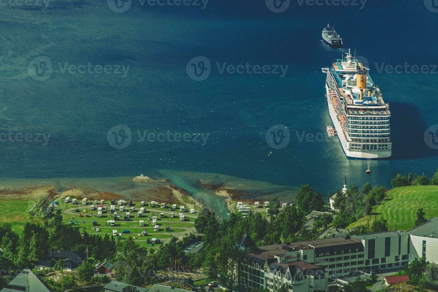 Cruise Ship in the Fjord photo