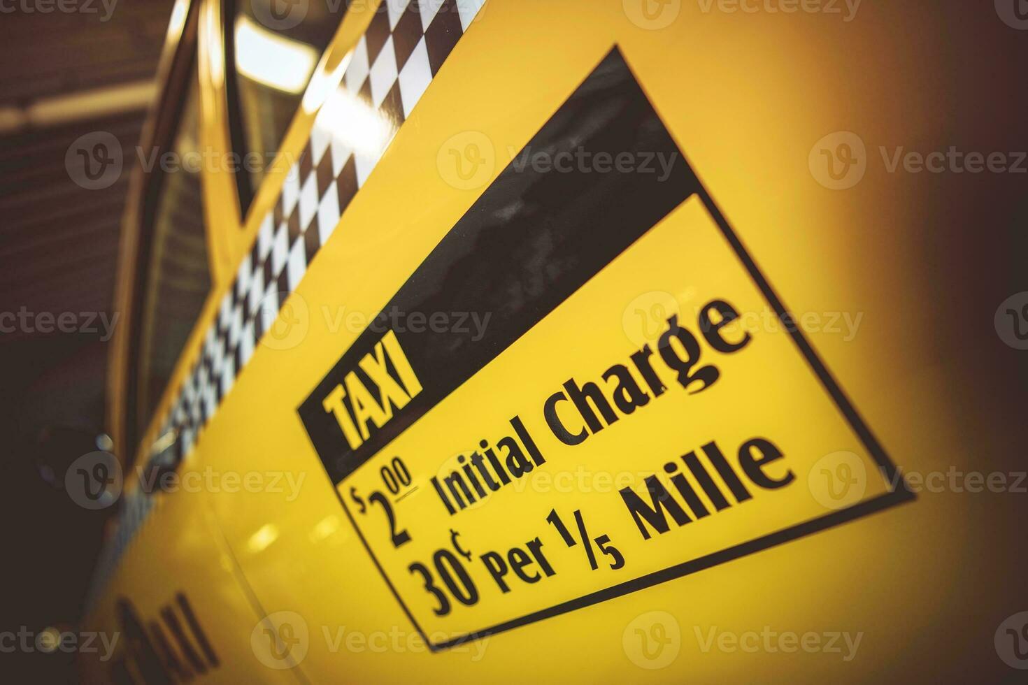 Taxi Fare Charge Sticker photo