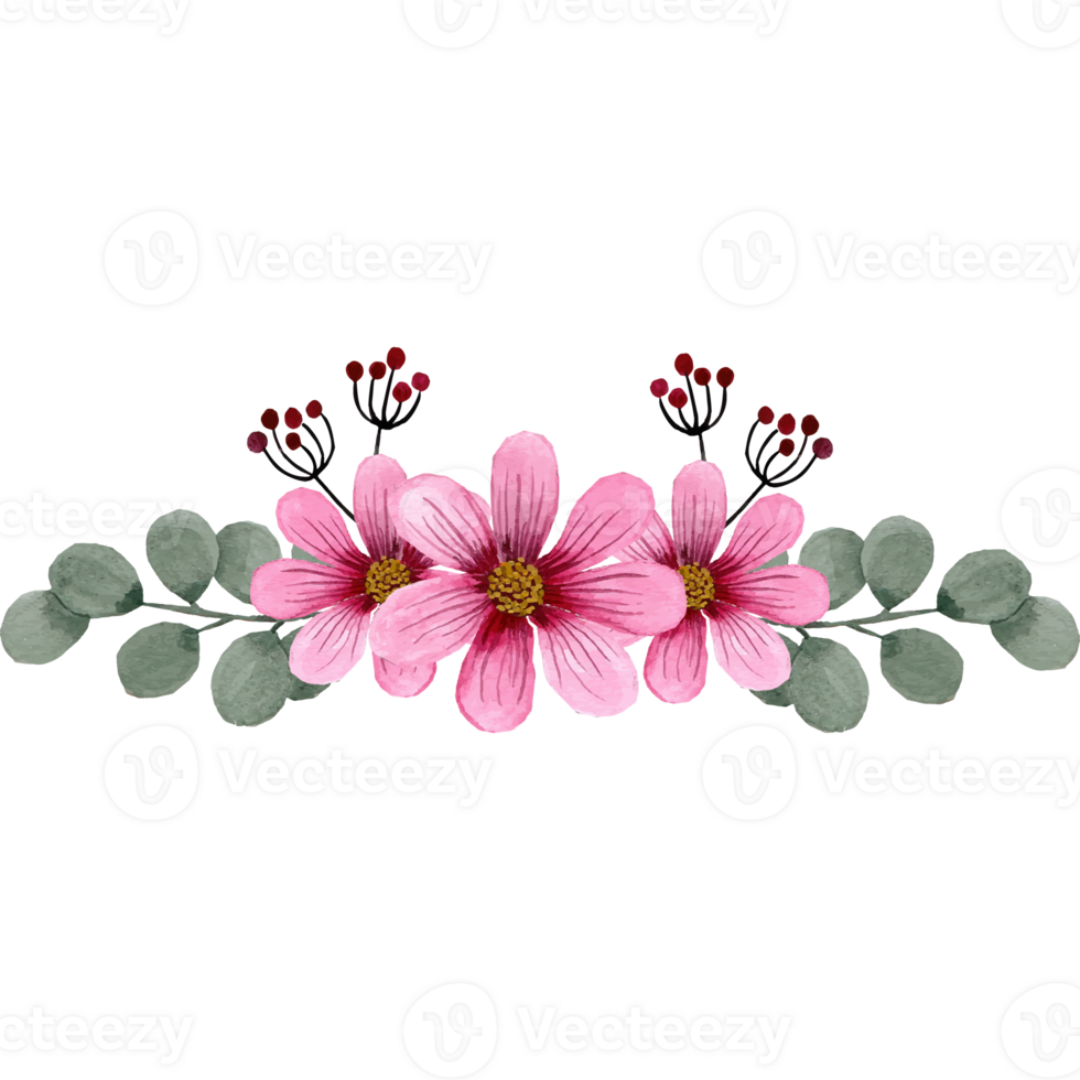 fleur bouquet, floral agrafe art élément transparent Contexte png