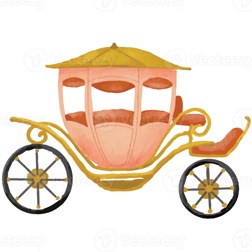 Golden chariot Clip art Element Transparent Background png