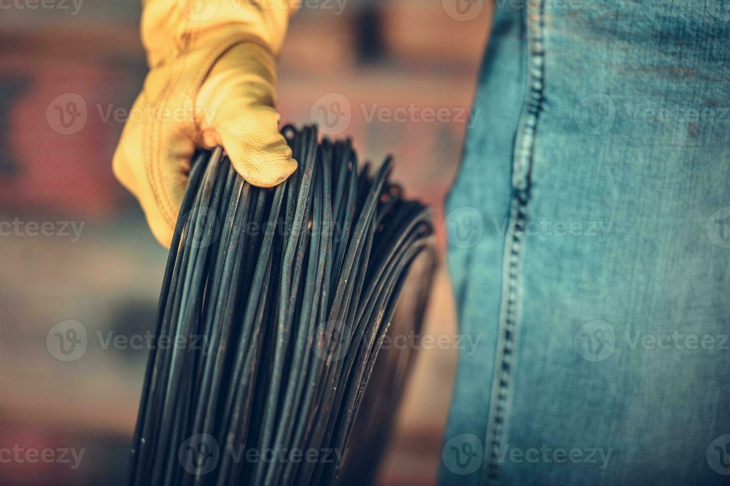 Steel Wires in Hand photo