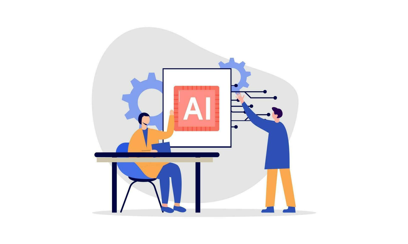 Artificial Intelligence concept vector illustration