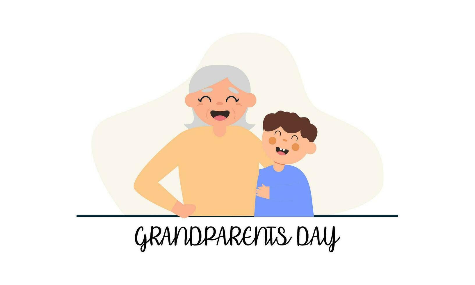 Happy grandparents day, elderly background illustration vector