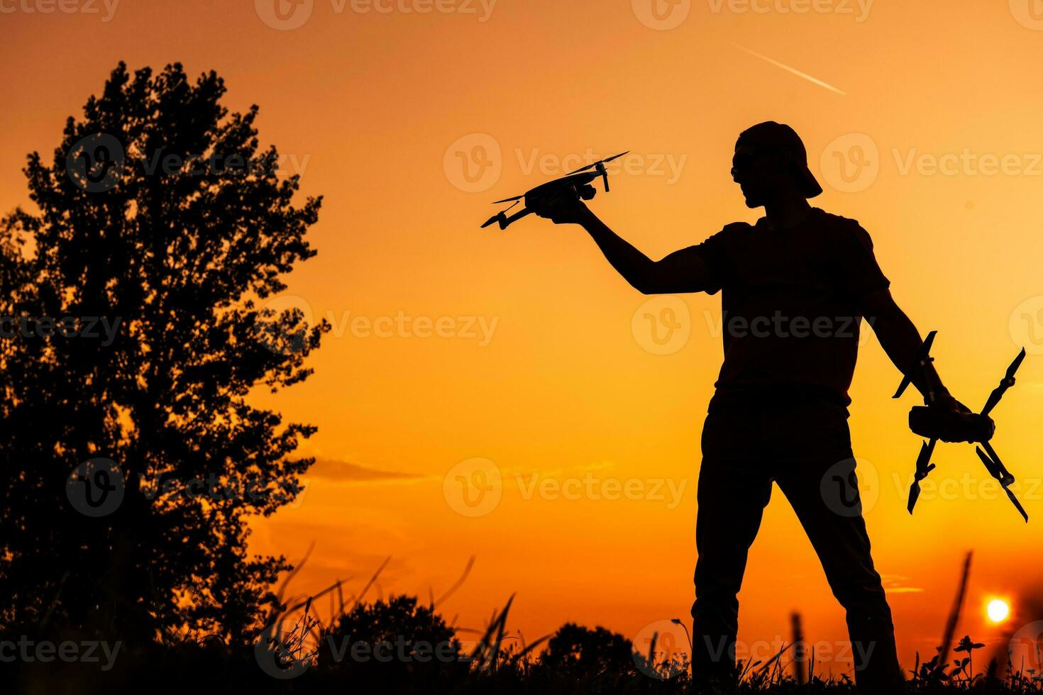Fly Field Drone Flying photo